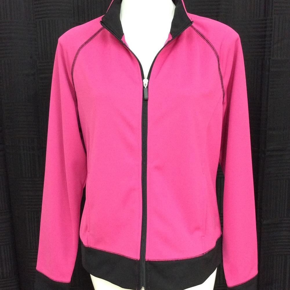 Be Inspired Pink with Black Trim Large Jacket